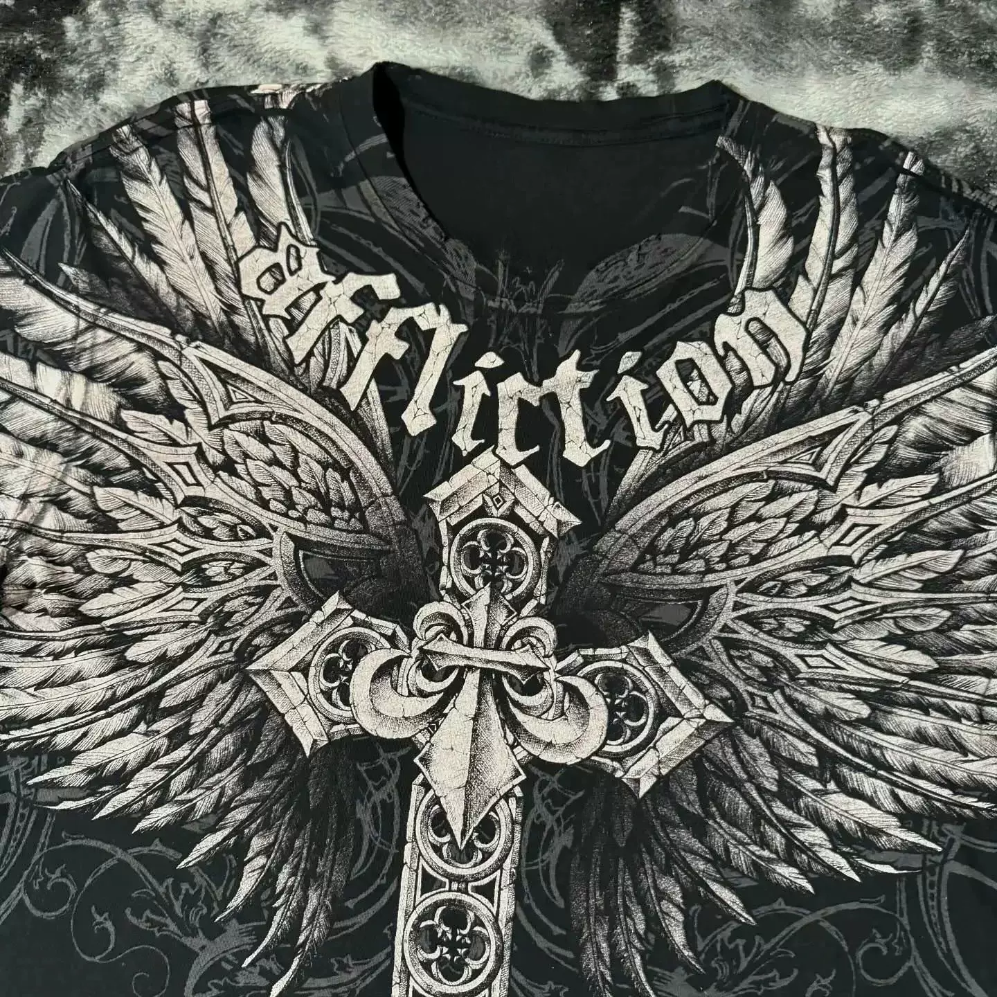 Футболка Affliction Y2K винтажная с графикой, в стиле панк/хип‑хоп, размеры S–3XL