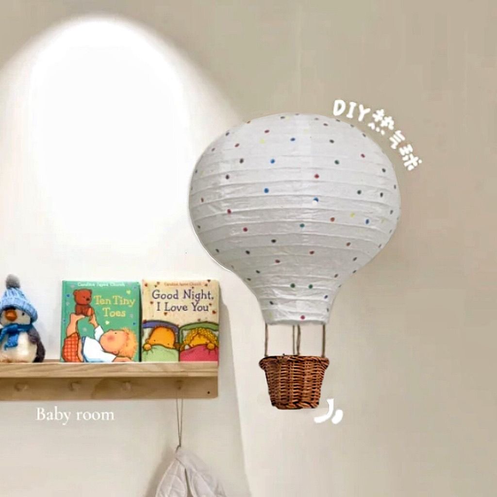 インスタ映えする手作りの紙製熱気球オーナメント、ホームデコレーション、写真撮影用小道具、熱気球のおもちゃ、空を飛ぶ。