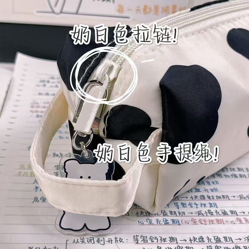 Cow Pencil Case, Korean Style, Cute Rabbit, Large Capacity, High Appearance Value, Pencil Box, Student Niche Storage Stationery Bag Cow Pencil Case, Korean Style, Cute Rabbit, Large Capacity, High Appearance Value, Pencil Box, Student Niche Storage Stationery Bag