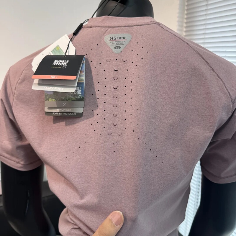 Gray-Pink Dragon Scale Moisture-Absorbing, Breathable, Quick-Drying, Antibacterial Functional Outdoor Short-Sleeved Men's Summer Fitness Training Basketball T-Shirt