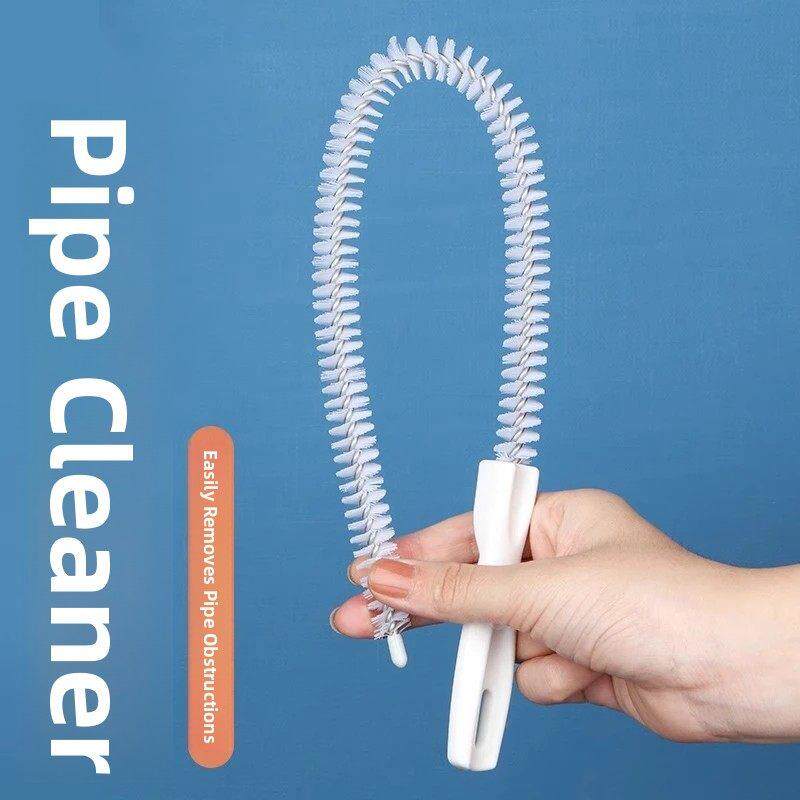 Sewer pipe dredger washbasin bathroom floor drain hair cleaning brush bend toilet dredging pipe brush
