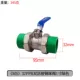 MS PPR Dual -Giving Ball -Connected Ball Calve зеленый 1 дюйм 1 дюйм