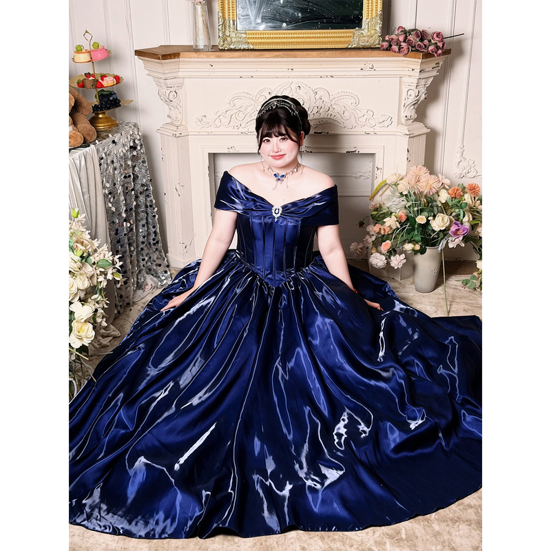 Sakura Plus Size Vocal Performance Dress 2026 New Blue Art Exam Solo Long Dress 100kg Piano Performance Costume Sakura Plus Size Vocal Performance Dress 2026 New Blue Art Exam Solo Long Dress 100kg Piano Performance Costume