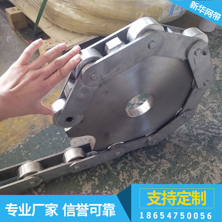 不锈钢链条异型链条短节距滚子输送链单耳单侧弯板链条不锈钢链条