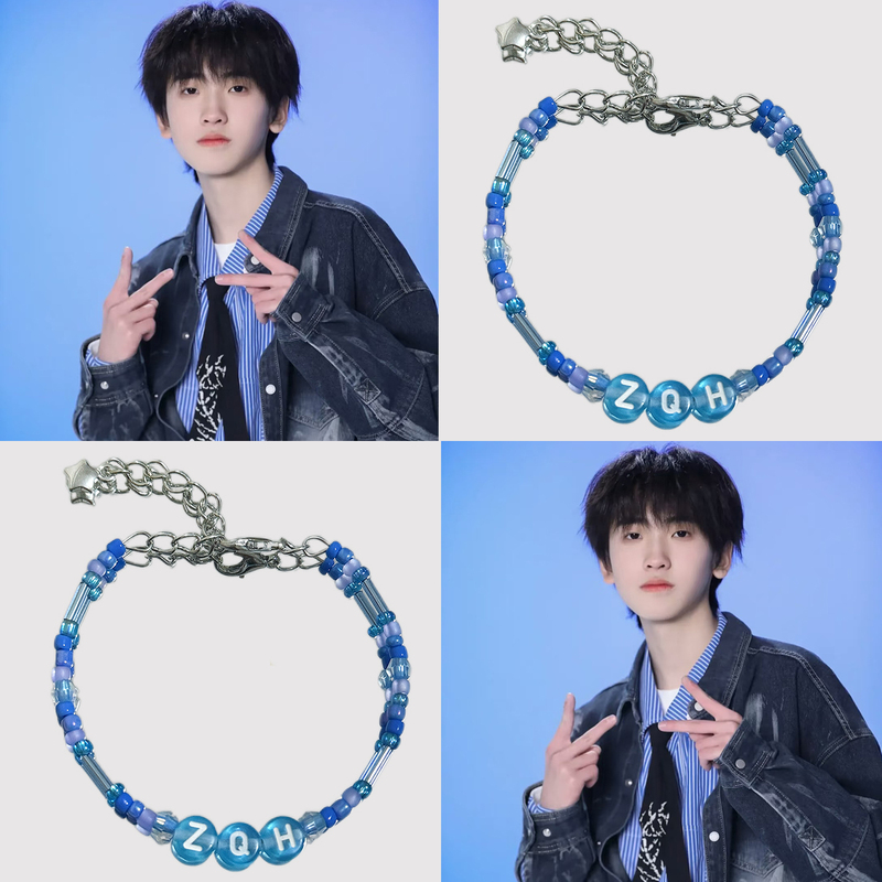 Fourth Generation Zuoqi Letter Support Color Bracelet Blue Attribute Bracelet Rice Beads Beads High-Looking Best Friend Birthday Gift Fourth Generation Zuoqi Letter Support Color Bracelet Blue Attribute Bracelet Rice Beads Beads High-Looking Best Friend Birthday Gift