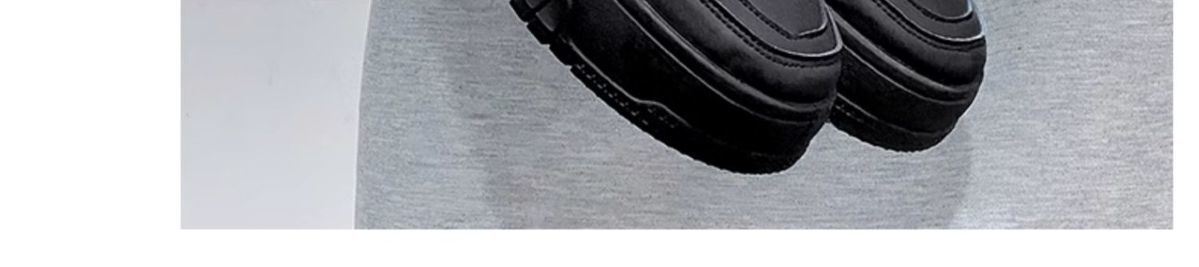 Men's Shoes Spring Versatile Casual Sports Black Board Shoes Men's Thick Sole Raised Leather Surface Waterproof And Anti Slip Work Trendy Shoes_voghion.com