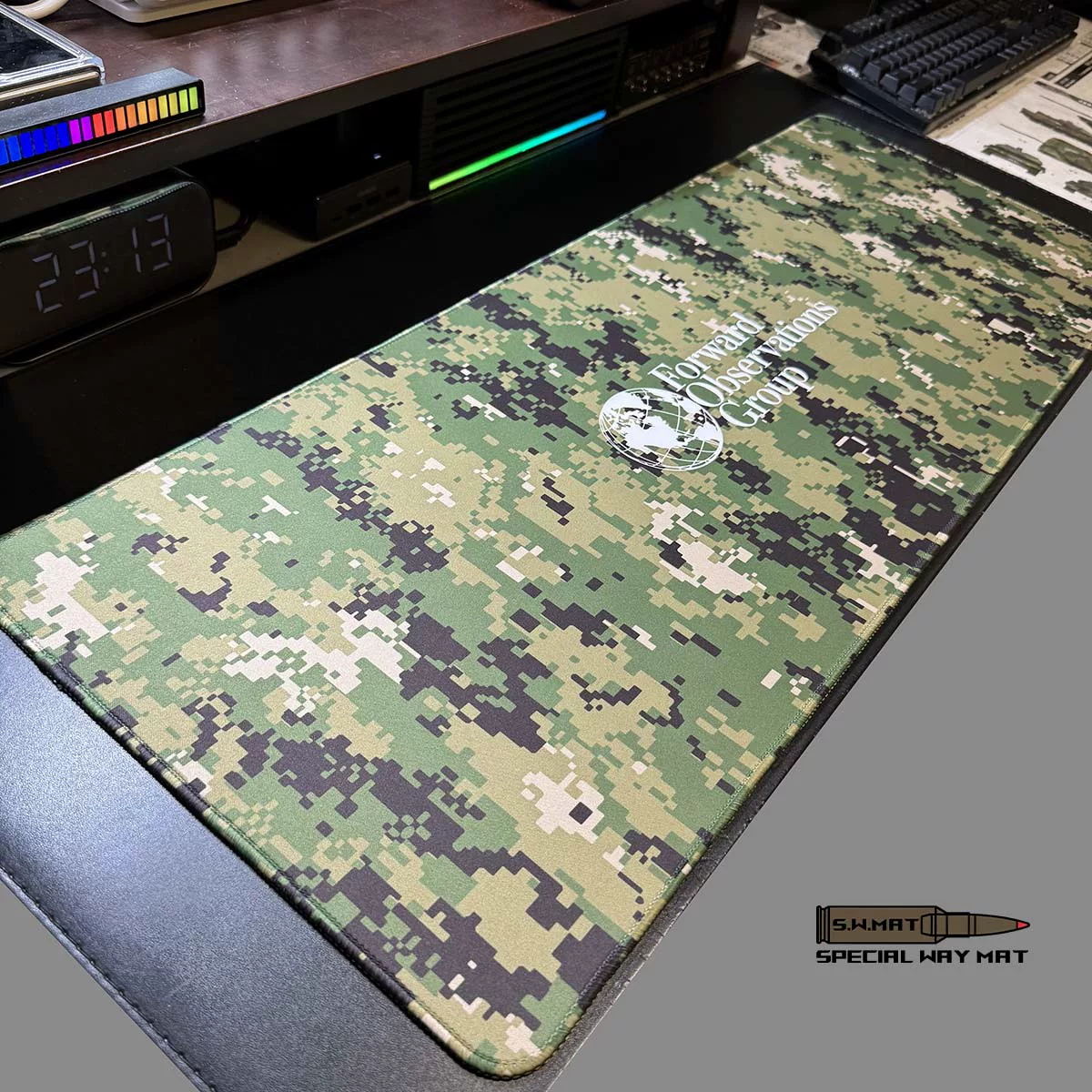 Alfombrilla táctica para ratón en setup