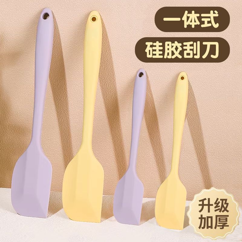 Food-Grade Silicone Spatula, High-Temperature Resistant Baking Cream Spatula, Integrated Cake Spatula and Flour Mixing Tool Food-Grade Silicone Spatula, High-Temperature Resistant Baking Cream Spatula, Integrated Cake Spatula and Flour Mixing Tool
