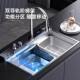 Silver Whale Waterfall Sink 304 Stainless Steel Natural Color Household Multifunctional Digital Display Kitchen Large Single Bowl Sink