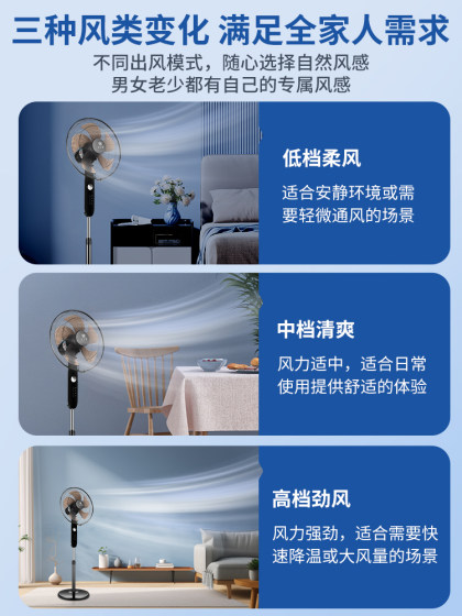 华生电风扇落地扇家用大风力立式风扇遥控办公室宿舍摇头定时电扇