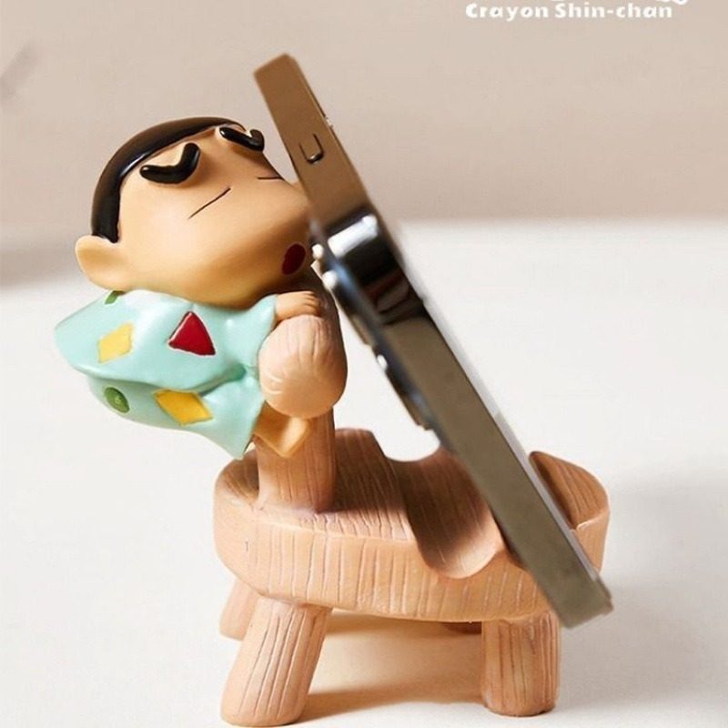 Crayon Shin-Chan Phone Stand Small Chair Ornament Creative Cartoon Cute Phone Holder Lazy Desktop Decoration Tablet Student