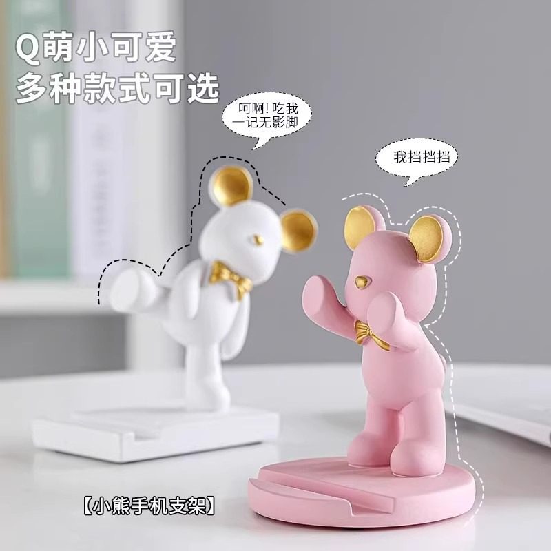 Trendy and Cute Phone Stand, Office Desk Decoration, Cartoon Tv Watching Tablet Holder, Lazy Stand