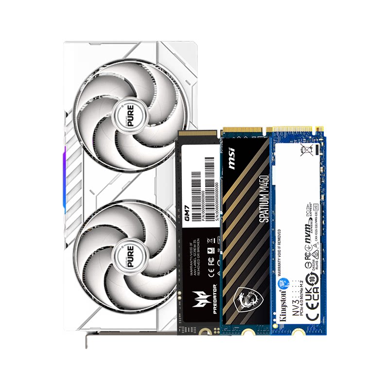 Видеокарта AMD Sapphire RX 9060XT Polar с SSD MSI 500GB