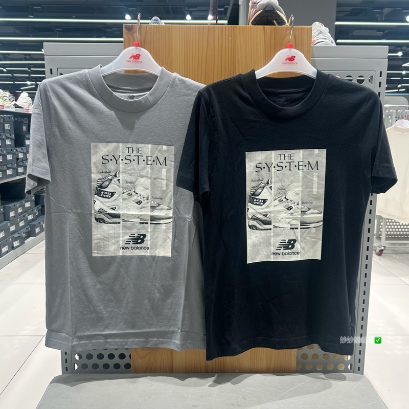New Balance Nb Summer Men's Sports Fashion Casual Pure Cotton Short-Sleeved T-Shirt Mt41595