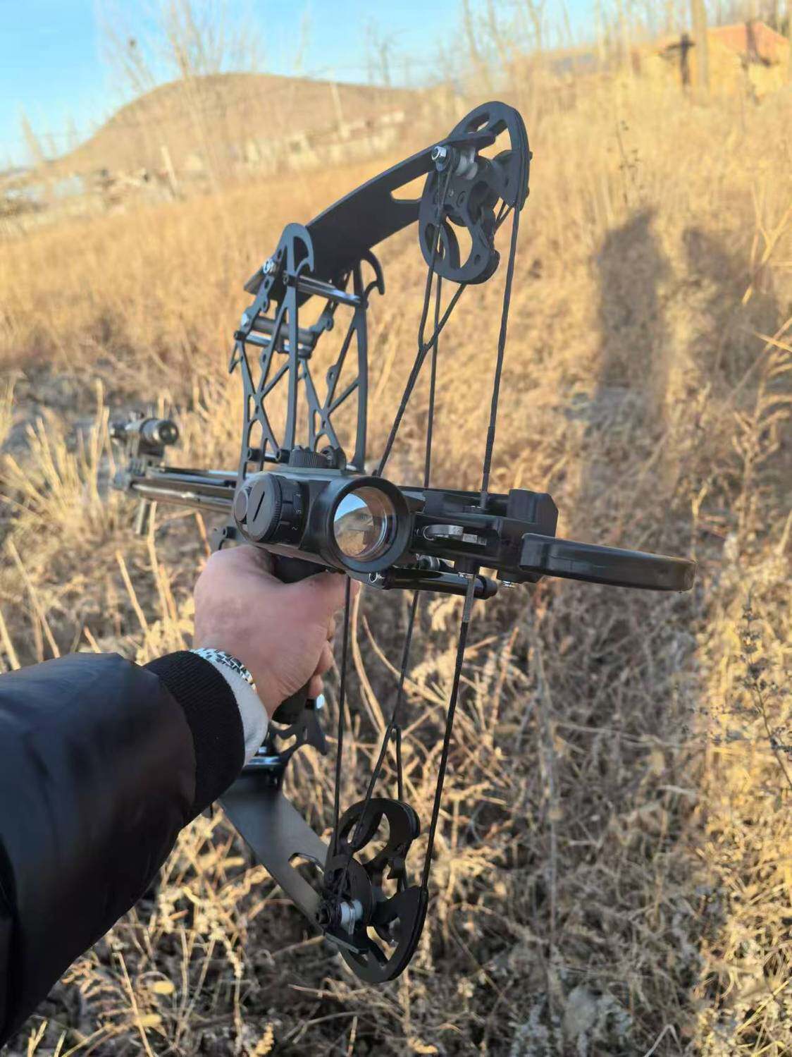 Боу 2025款猛禽《可调磅数》全金属连发覆合弓钢珠射箭激光高精度精准