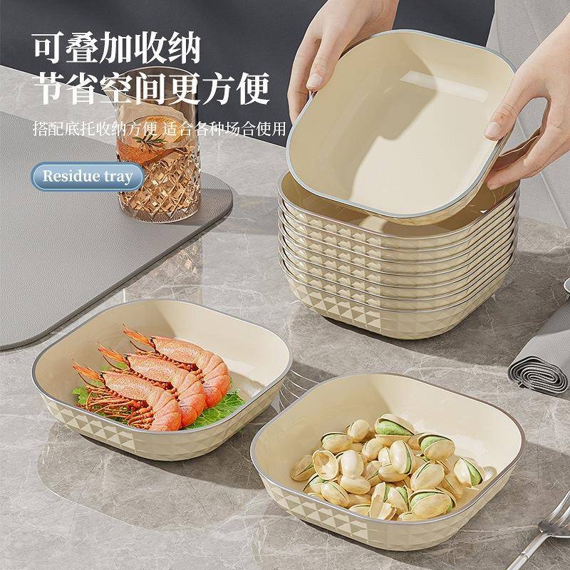 小盤子碟子精緻骨碟盤家用吐骨頭餐桌吃飯裝骨頭的烤肉蘸料塑料