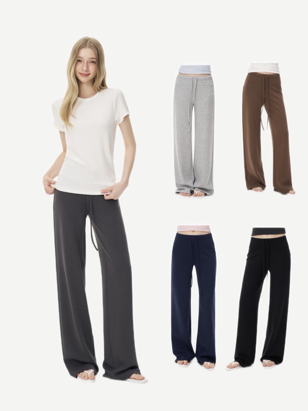 Cutie Fav Cool Breeze Drape Pants Lightweight Narrow Casual Straight Pants Women's Summer Thin Casual Pants Cutie Fav Cool Breeze Drape Pants Lightweight Narrow Casual Straight Pants Women's Summer Thin Casual Pants