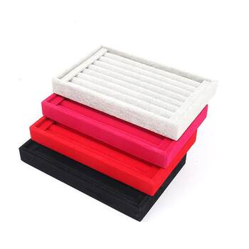 Ring storage velvet mount large jewelry disc with lid pjc earring storage box product exhibition disc decoration display disc simple