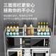 Stainless steel kitchen storage rack floor-standing multi-layer storage rack fence anti-falling household microwave oven storage rack