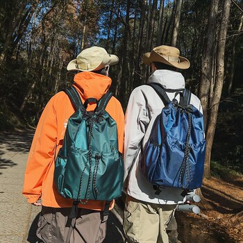 Ultra-Lightweight Backpack, Outdoor Sports Bag, Women's Drawstring Bucket Backpack, Couple's Hiking Lightweight Casual Backpack, Men's