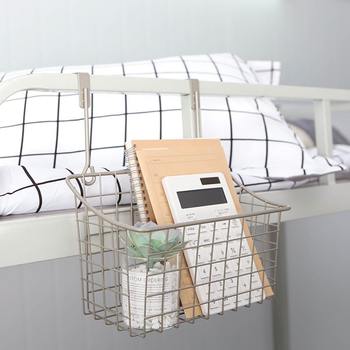 Storage rack dormitory bathroom hanging storage basket kitchen drain basket bedside hanging basket medium iron storage basket