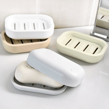Bathroom soap box creative household double-layer drain box storage box white large storage rack laundry soap