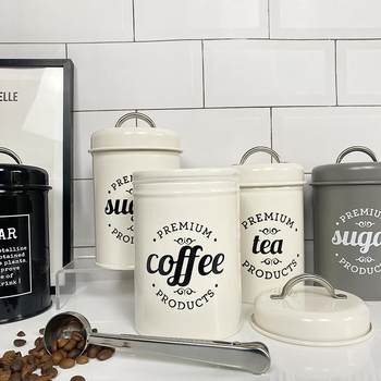 Model room kitchen coffee theme ornament cabinet iron storage tank sales office tea seal box island decoration