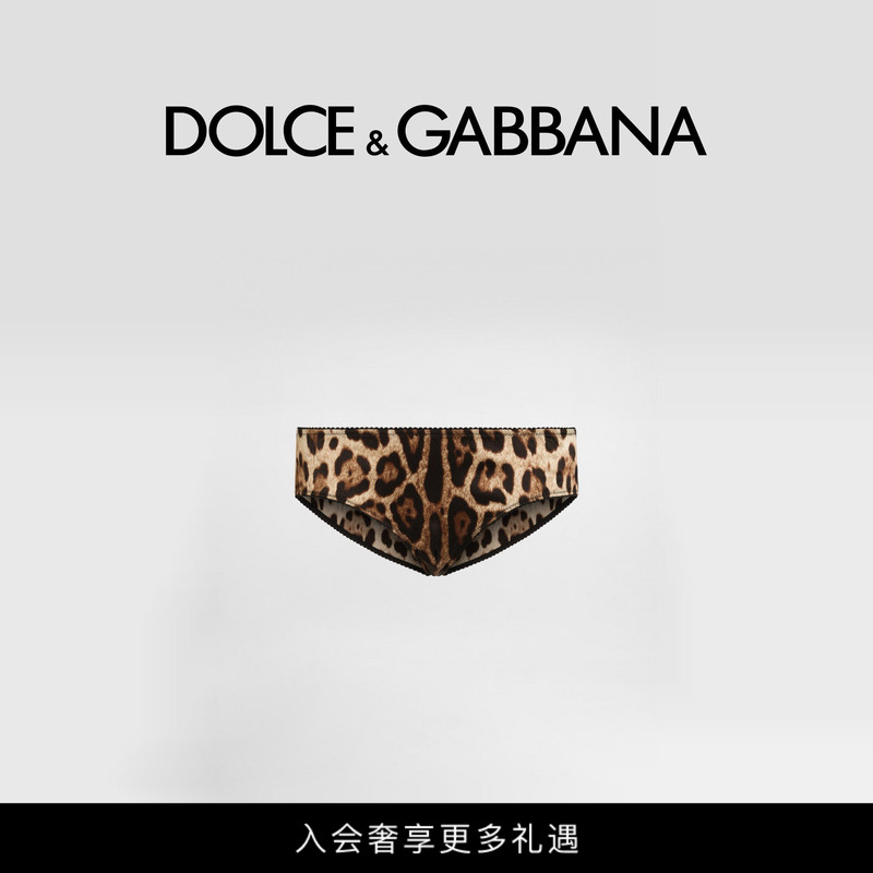 Dolce & Gabbana Early Autumn New Women's Leopard Print Silk Blend Satin Briefs Dg
