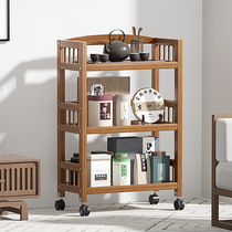 Mobile tea table tea table home balcony tea cart living room simple tea table kung fu tea tray tea set storage rack tea cabinet