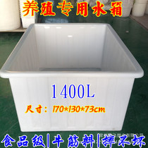Longfei thickened tendon plastic water tank 1400L aquaculture box fish box square box cooked plastic bucket water storage bucket