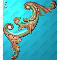 European style lace corner flower applique finely carved image grayscale image
