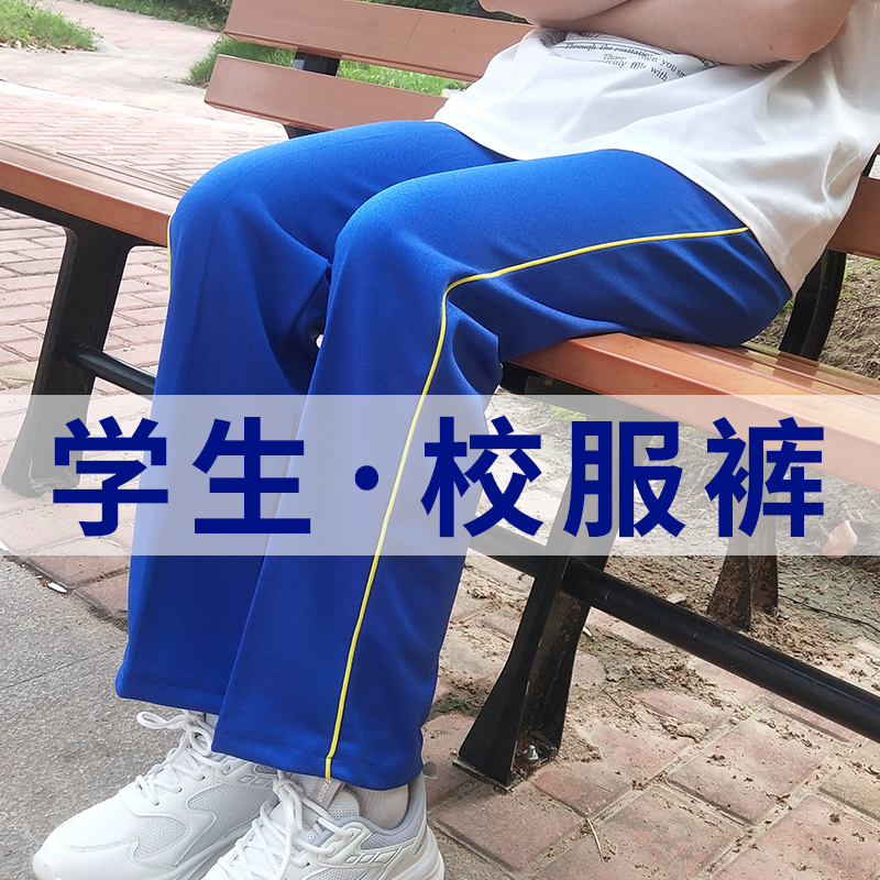 School Uniform Pants Royal Blue Spring, Autumn and Summer Thin Straight Pants for Male and Female Students Universal Sports Pants Loose Casual Pants