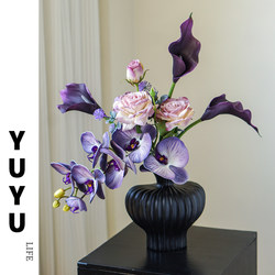 Light Luxury Design Orchid Bouquet Living Room Decoration, Artificial Dried Flowers, High-End Decorative Ornaments, Vase Arrangement