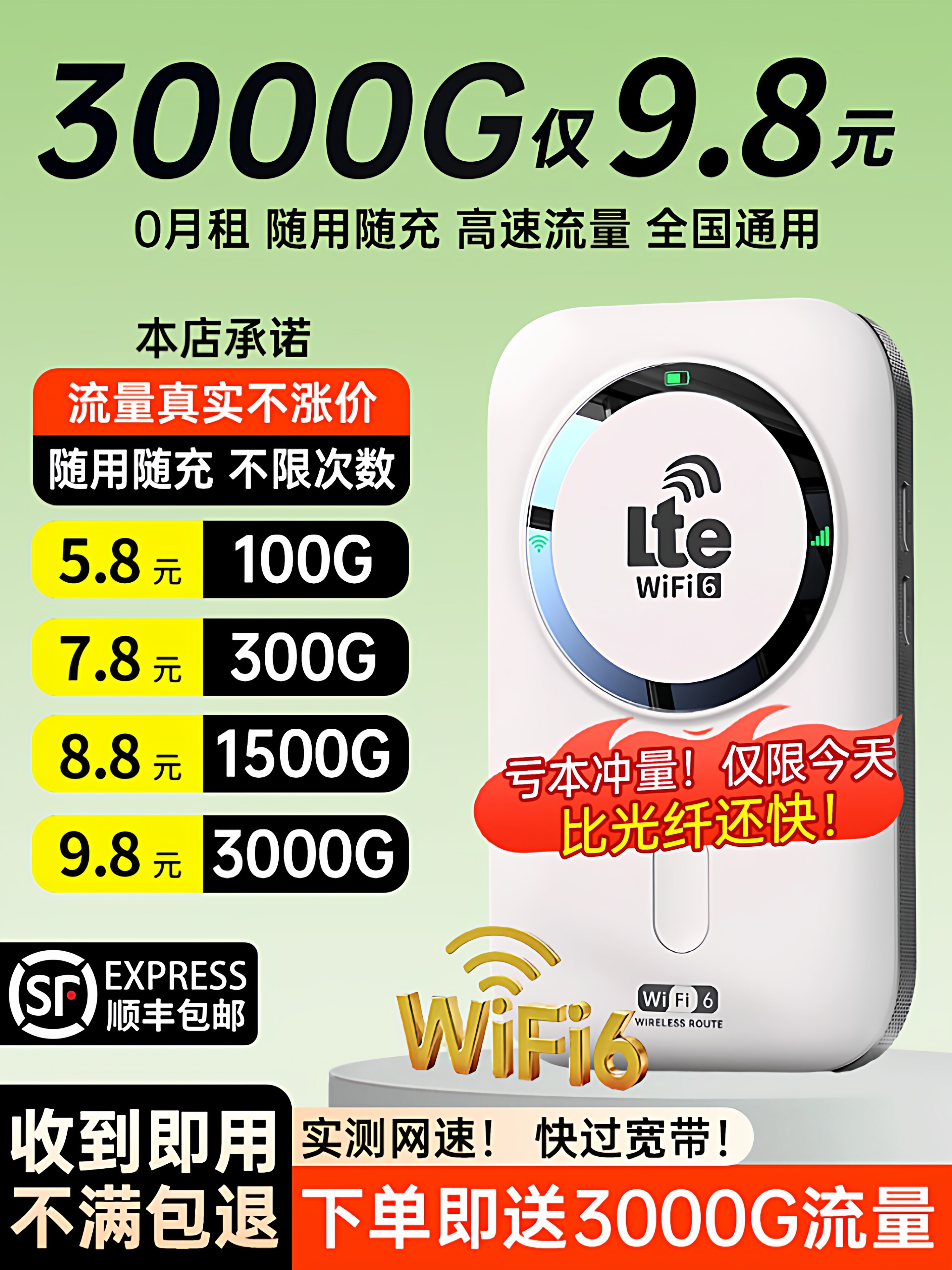 [Воспроизведение игр и прямая трансляция без карты] Портативный Wi-Fi 2025 новая мобильная беспроводная сеть широкополосного доступа triple play национальная универсальная точка доступа к домашнему интернету wi-fi 6 автомобильный портативный маршрутизатор 4g с неограниченной скоростью передачи данных Изображение 1