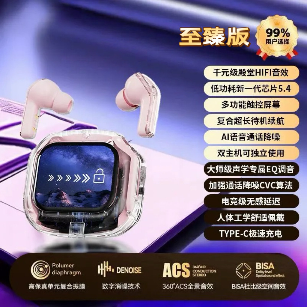 Беспроводные наушники Zhi Yu Crystal Blue Ultimate