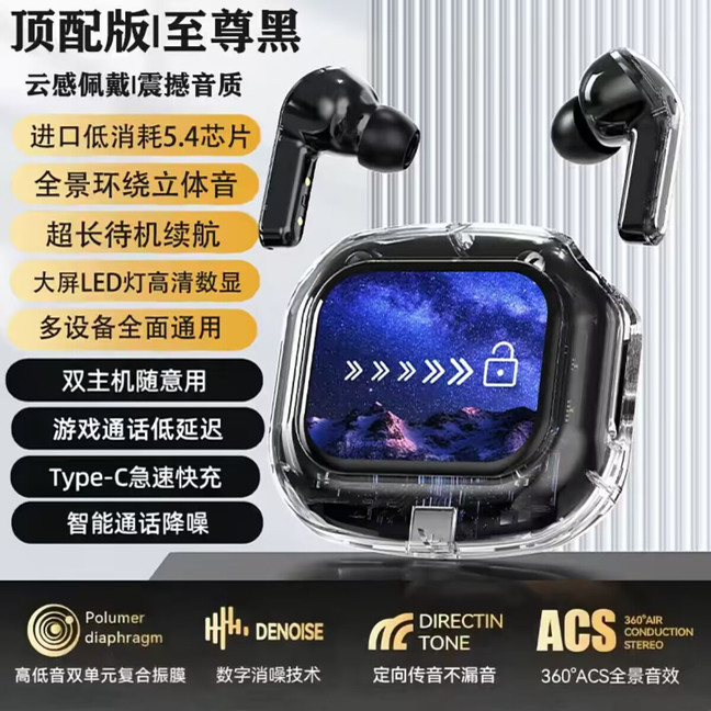 Беспроводные наушники Zhi Yu Crystal Blue Ultimate