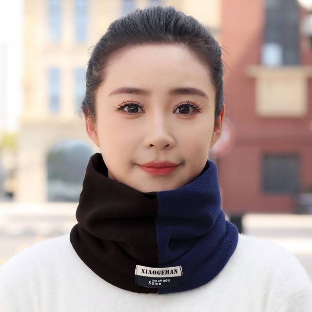 Men's and women's same type of winter scarf with velvet and thickened cycling windproof mask to keep warm and cover the face, new versatile neck gaiter