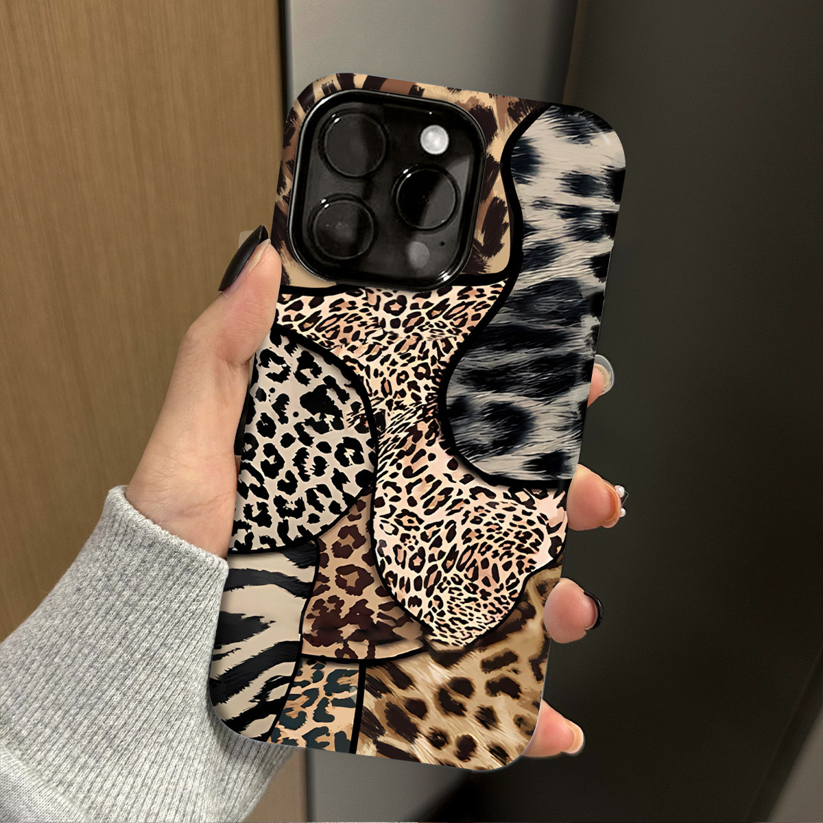 Leopard Zebra Cheetah Tiger Patchwork iPhone Case