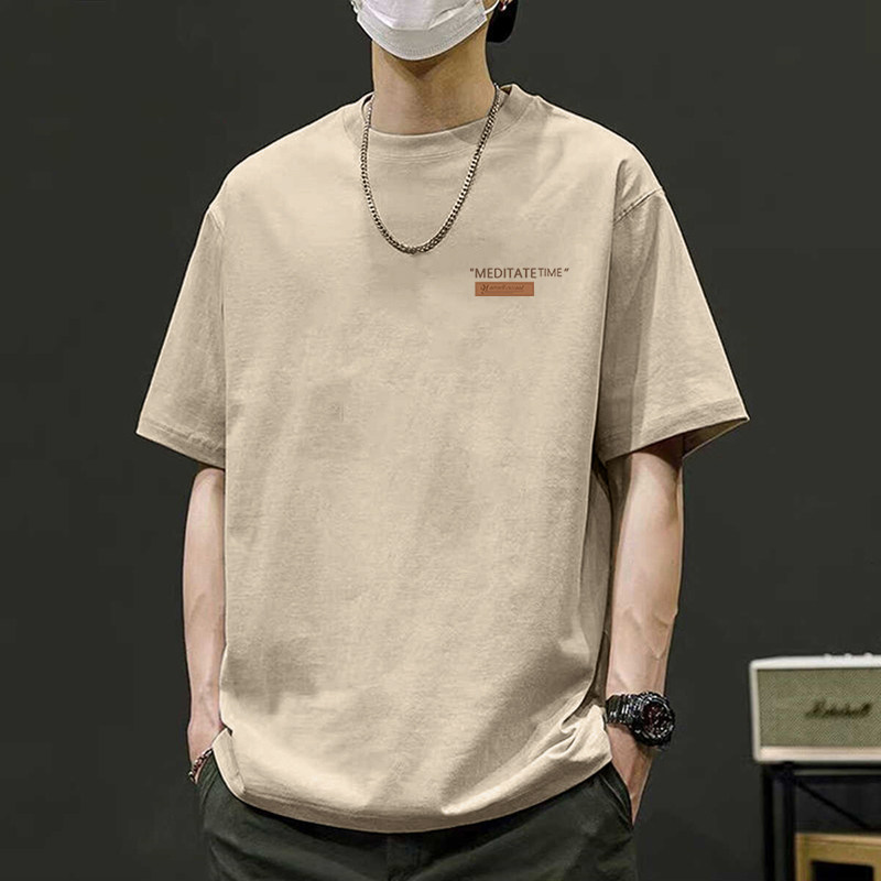 Мужская плотная футболка Jumadun, мужская летняя футболка из чистого хлопка с короткими рукавами, мужская летняя американская футболка 2025 года, новинка, мужская футболка большого размера