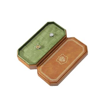 Polo fest2025 ring storage box european colored baby stone ring earrings photo jewelry box
