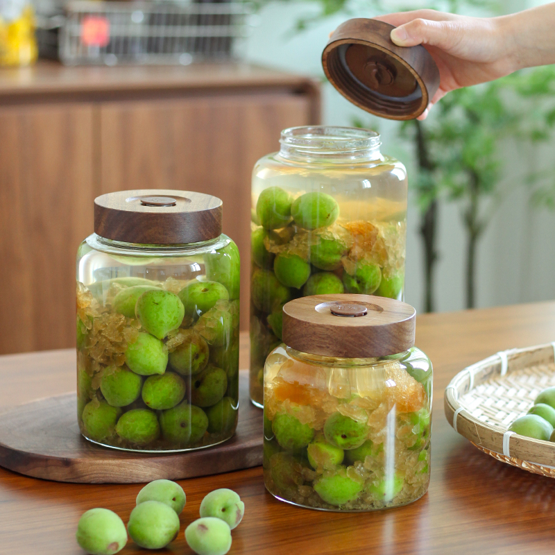 One-way discharge sparkling wine tank, bayberry green plum soaking wine bottle, food-grade fruit wine fermentation tank, glass sealed tank, wine bottle