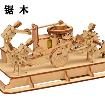 Electric grinding figures, dynamic ornaments, wooden assembled children's model toys, handmade puzzles, educational gifts for men and women