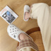 Crocs dép triều ins nữ y tá phòng mổ dép dày lớp vỏ đáng yêu giày lớn Bao Đầu dép trượt 