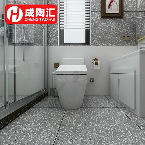 Тонгтонг водяной плитка 800x800 промышленная ветровой туалет туалетная гостиная балкон -балкон серая не -скользящая плитка 600