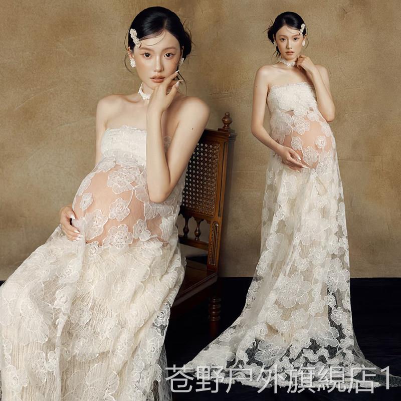 New Style Studio Maternity Photo Outfits, Fresh and Pure, with a High-End Feel, for Pregnant Moms to Wear at Home for Photoshoots