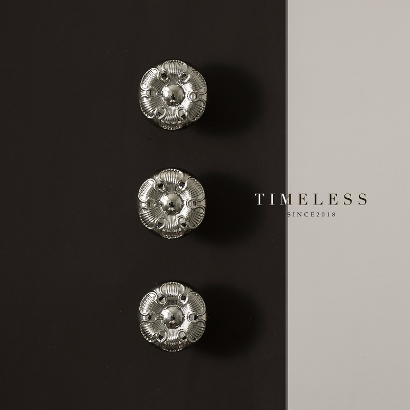 Not Only Brass, but Also French Minimalist Retro Round Handles for Cabinet Doors, Brass Nickel-Plated, Rust-Proof, Titanium Silver Handles