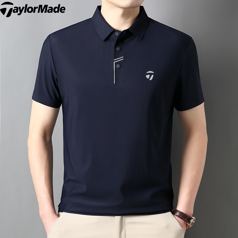 Golf Clothing Summer 25 New Minimalist Style Men's Lapel Polo Shirt Short-Sleeved Business Casual Ice Silk Top