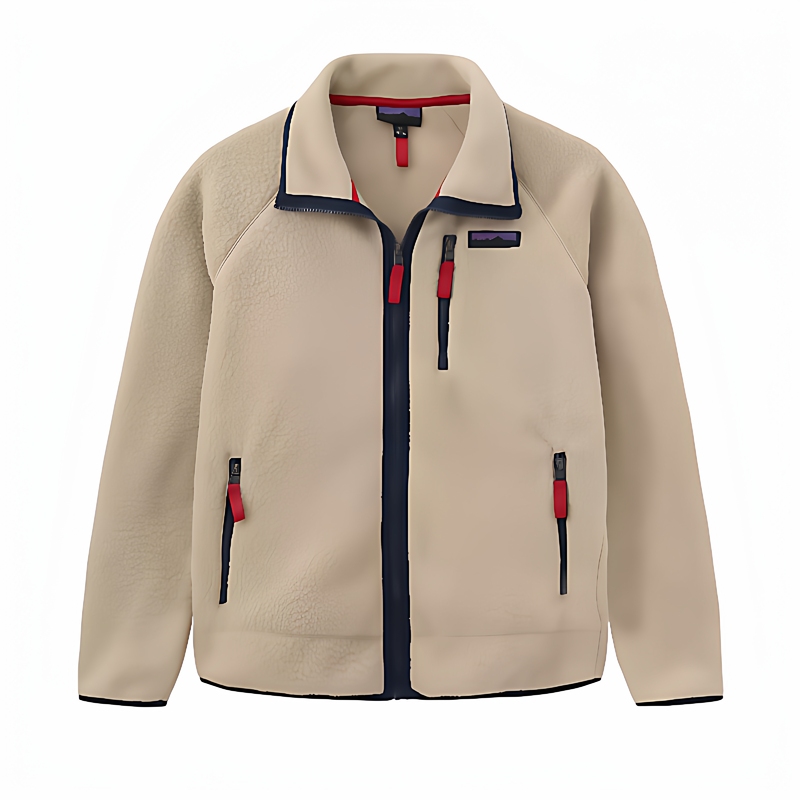 Japanese-Style Bata Fleece Jacket for Men and Women, Stand-Up Collar Jacket, Autumn and Winter Warm and Thickened Outdoor Double-Sided Fleece Jacket