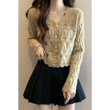 Women's spring and autumn xiaoxiangfeng knitted cardigan sweater