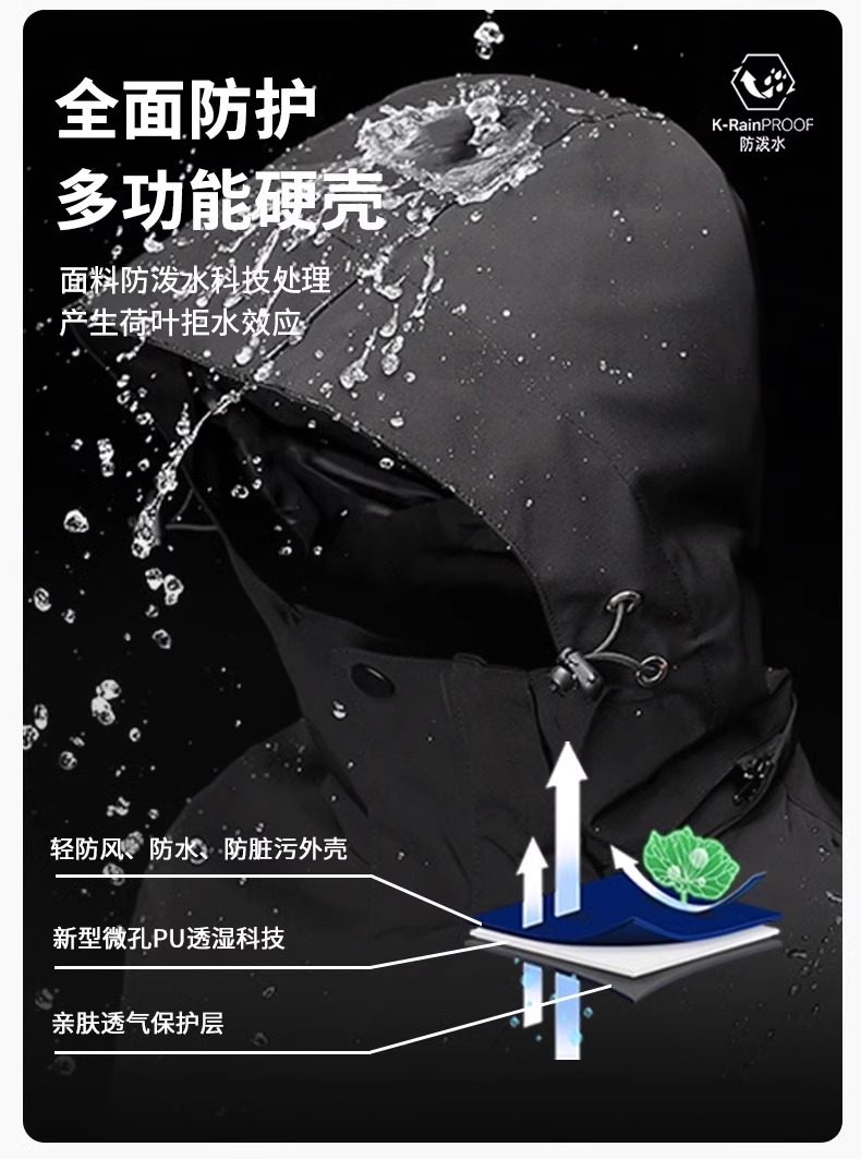 Camel Brand Women's 3-in-1 Jacket 2025 Autumn and Winter New Outdoor Mountaineering Clothing Men's Windproof Waterproof Fleece-Lined Jacket